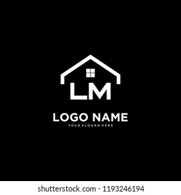 vectorial del logotipo doméstico. letra vector logotipo L y M.