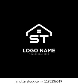home logo vector. letter S and T logo vector.