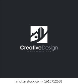 Home Logo Vector Real Estate Design letter symbol business company vector icon