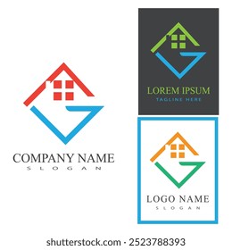 design de elemento de símbolo de vetor de logotipo doméstico