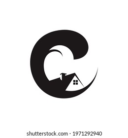 home logo wave letter  vector 