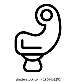 Home Lounge Symbol. Umrisswohnung, Vektorsymbol für Webdesign einzeln auf weißem Hintergrund
