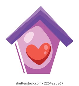 Home love flat sticker design 