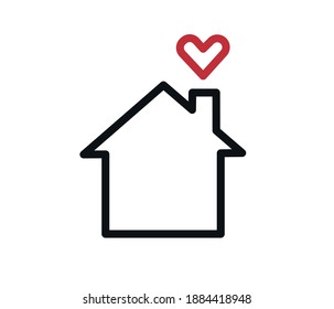 Home love heart logo