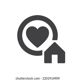 Home Love Icon - Favorite House Icon
