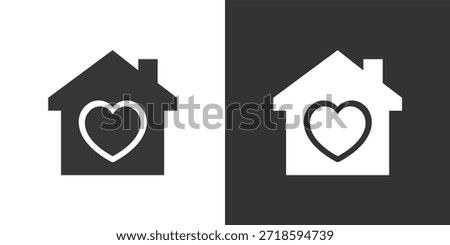 Home of Love icon. Solid glyph series icon