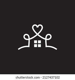 Home Love Logo Icon Design Royalty Free Vector Image