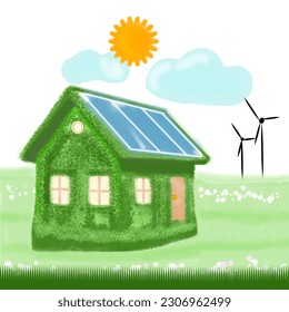 home love nature, solar energy, solar house, modern house