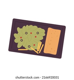 Home lunch delivery service. Meal catering shipping, online ordering app vector illustration