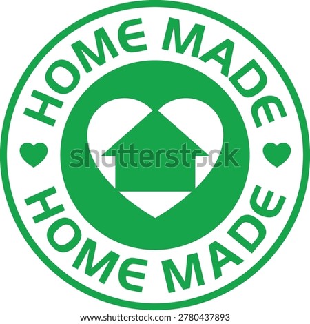 Home Made Artisan Product Certification Badge Indicating Handcrafted Locally Produced Goods for Authentic Small Batch Consumer Market Appeal