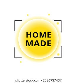Home made banner symbol modern style bubble icon. vector element for web template.