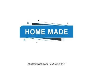 Home made banner template web element or announcement. vector design flat style.