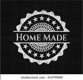 Home Made chalkboard emblem written on a blackboard