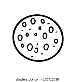 Home made cookie doodle icon isolated