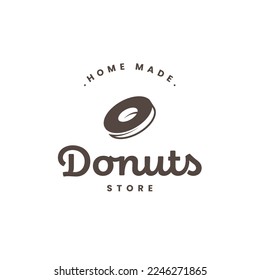 Home made donuts store logo design