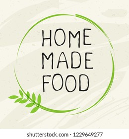 Home made food label and high quality product badges. Bio Organic product Pure healthy Eco food organic, bio and natural product icon. Emblems for cafe, packaging etc. Vector