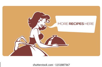 home made food, vector icon, symbol, logo for your recipies web page and book