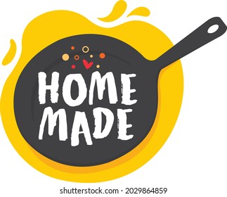 home made logo vector badge label design cooking culinary kitchen authentic illustration lettering