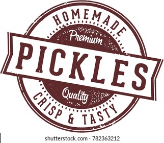 Home Made Pickles Menu Stamp