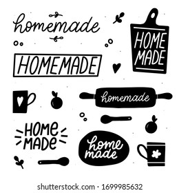 Home Made Quote Vector Hand Drawn Stock Vector (Royalty Free) 1699985632