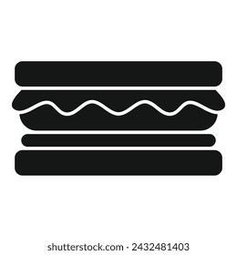 Home made sandwich icon simple vector. Fast food. Take away lunch