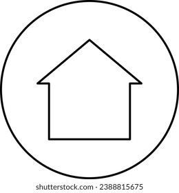 Icono web de línea delgada hecho en casa. Icono de esquema. Ilustración vectorial simple.