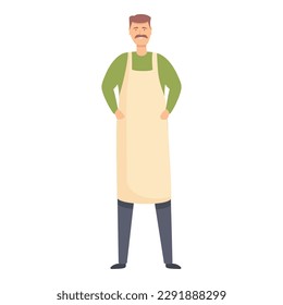 Vector de caricatura de icono de tabla de hombre doméstico. Cocina familiar. Cena de comidas