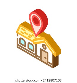 home map location isometric icon vector. home map location sign. isolated symbol illustration