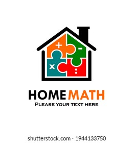 Home mathematic logo template illustration