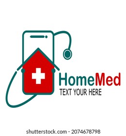 home med vector logo template illustration.This logo suitable for medicine