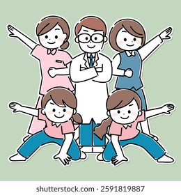 Home medical team in hero pose (white border included)