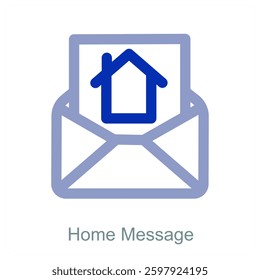 Home Message and communication icon concept