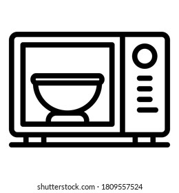 Home microwave icon. Outline home microwave vector icon for web design isolated on white background