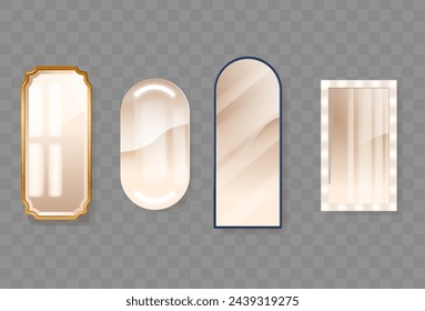 Home Mirrors, Oval, Rectangular And Arched Shapes, Interior Elements, Serve Functional And Aesthetic Purposes