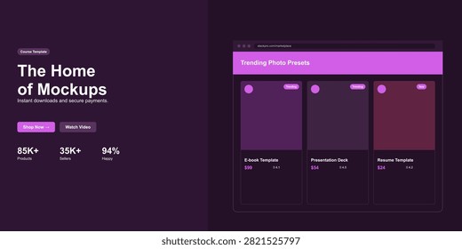 Home of mockups with instant downloads and secure payments. Find e book templates, presentation decks, and resume templates. Course template for digital product creation and sales.