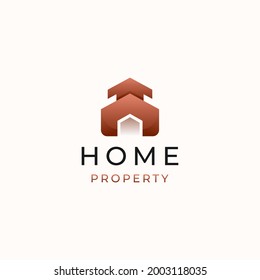 Home Modern Concept Logo Template ISolated in White Background. Vector Illustration