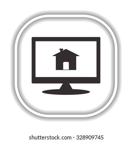 Home.  Modern design flat style icon