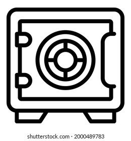 Home money safe icon. Outline Home money safe vector icon for web design isolated on white background