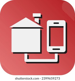 Home Monitoring Vector Glyph Gradient Background Icon For Personal And Commercial Use.
