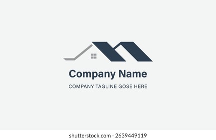 Home monogram logo design symbol