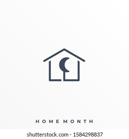 Home Month Illustration Vector Template. Suitable for Creative Industry, Multimedia, entertainment, Educations, Shop, and any related business