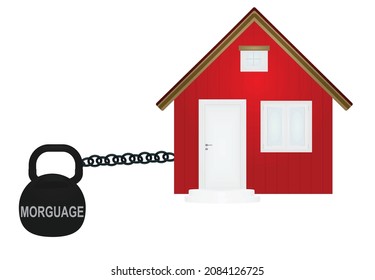 Casa con hipoteca. vector