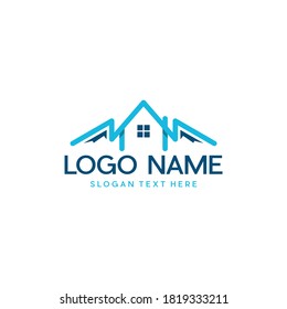 Home Mountain Abstract Modern Business Logo