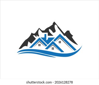 Home Mountain Logo Design Vectorelement.