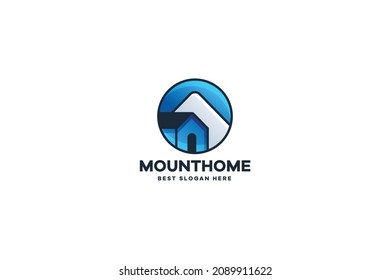 Home Mountain Logo Gradient Color