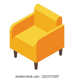 Home move armchair icon isometric vector. House service. Pack delivery