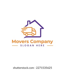 home movers logo in vector