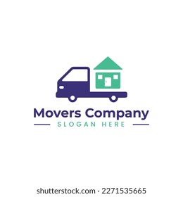 home movers logo in vector