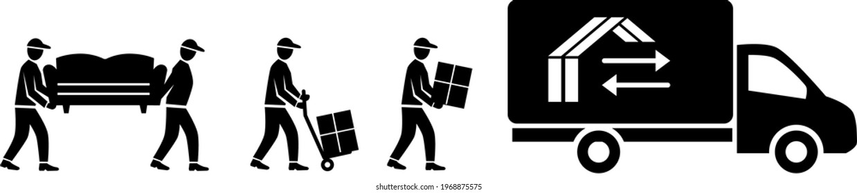 Home Moving Service graphic in vector quality.