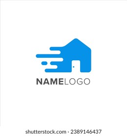 diseño del logotipo del vector de movimiento doméstico 